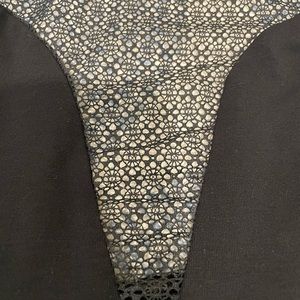 Bebe long black dress with mesh neckline